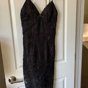 Bardot Lola embroidered lace slip dress